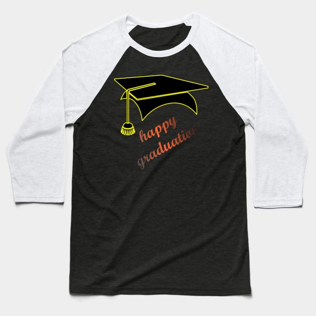 Happy Graduation Baseball T-Shirt by CreativeIkbar Prints